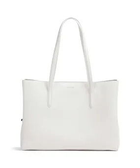  Coccinelle Swap Borsa shopper 13″ pelle di vacchetta grana bianco  