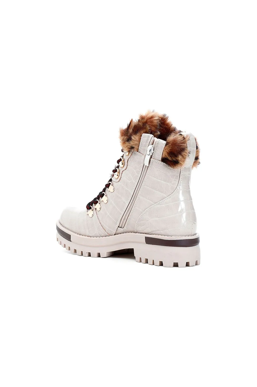 sneakers in pelle con inserti laminati